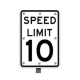 10mph Flashing Speed Limit Sign for Enhanced Safety
